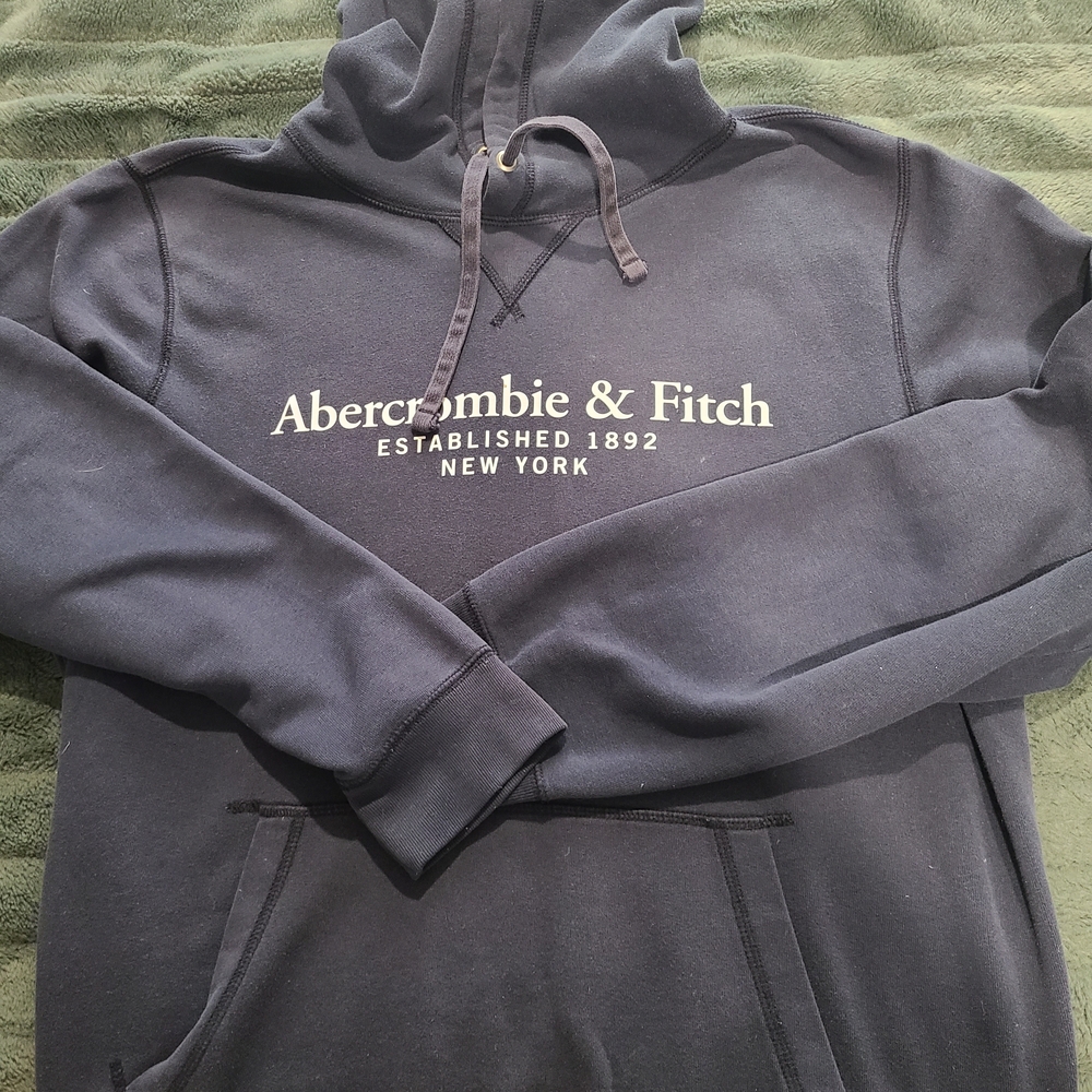Abercrombie & Fitch Men's Navy Hoodie